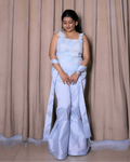 Icy Blue Embellished Sharara Set