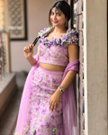 Lilac Floral Fishcut Lehenga Set