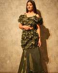 Mehendi Green Floral Fishcut Lehenga Set