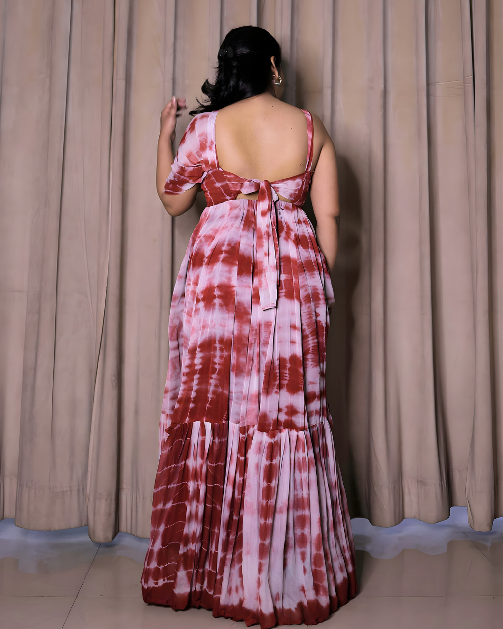 Sunrise Tie-Dye Chiffon Maxi Dress